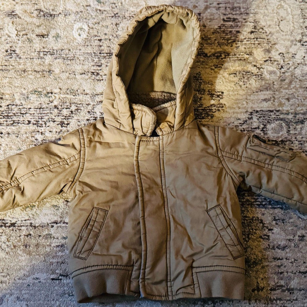 OshKosh B'gosh Tan Hooded Jacket 12mo